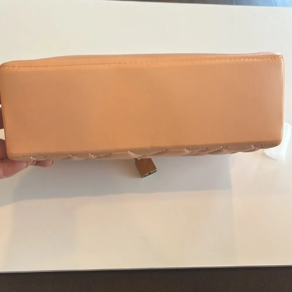 KURT GEIGER london Brixton lock shoulder bag, light pastel orange bag - Picture 11 of 11